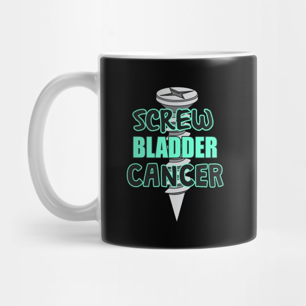 Screw Bladder Cancer Awareness Ribbon by TheOptimizedCreative